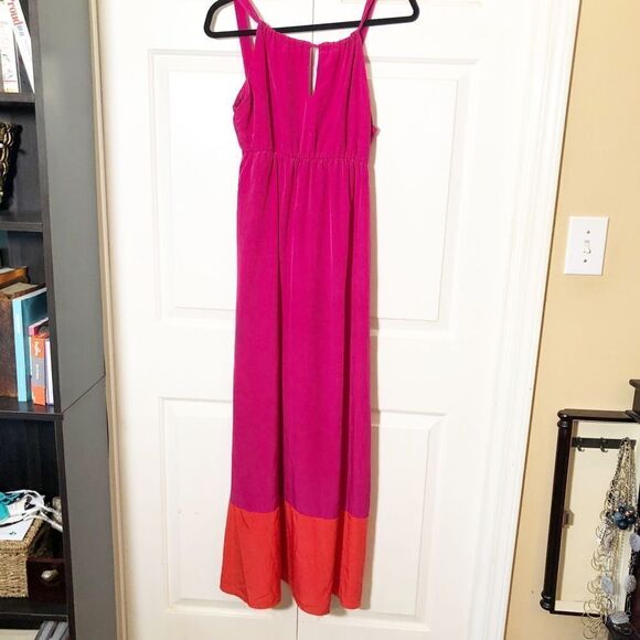 Old Navy Pink Orange Maxi Sleeveless Dress Size Small - Picture 3 of 5